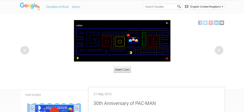 PacMan 30th Anniversary & 9 Other Google Doodles You Can Still Play
