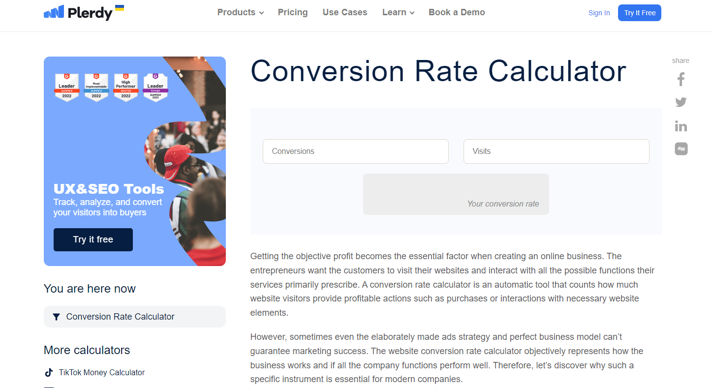How to Calculate The Conversion Rate - 10001