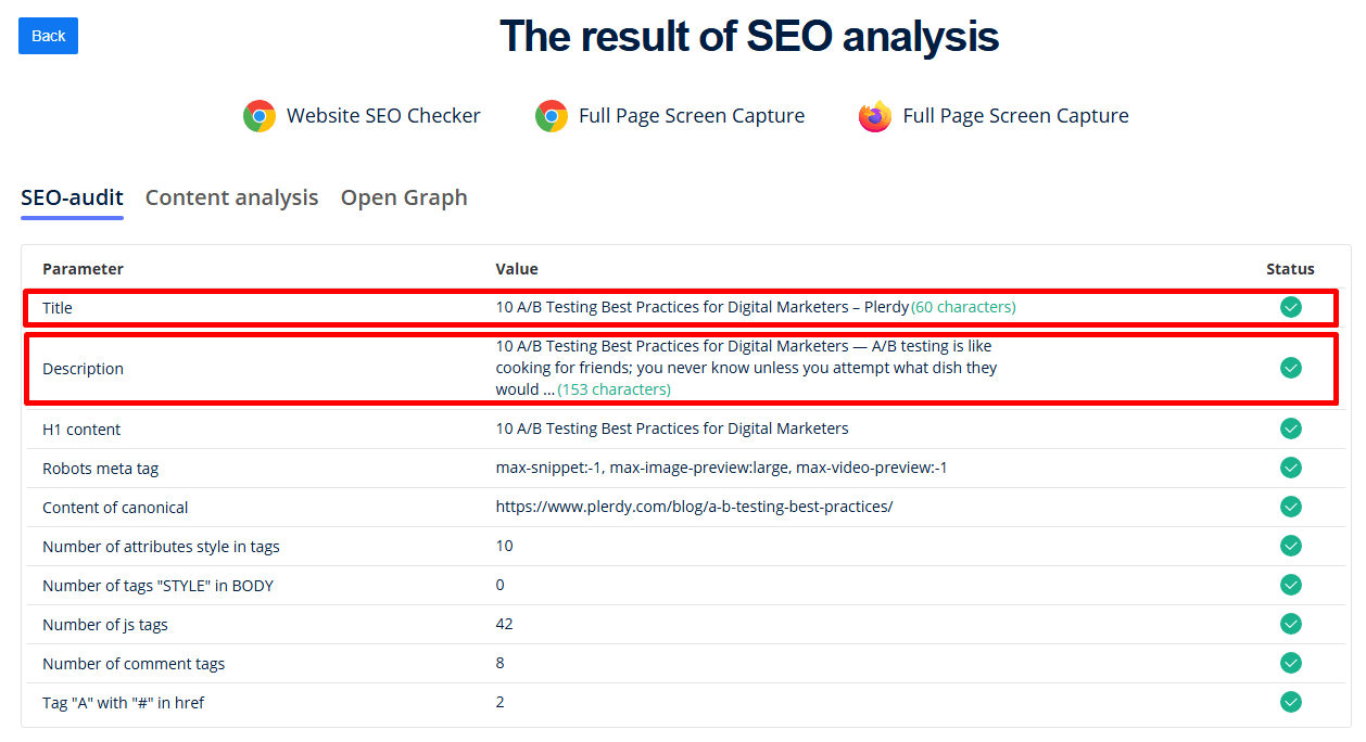 Meta Title & Description Checker - 0002